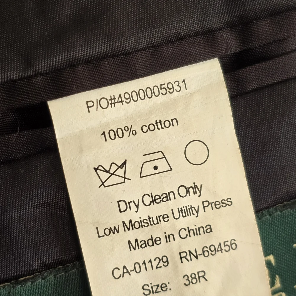 Polo Ralph Lauren Black Corduroy Blazer Size 38R